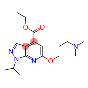 ethyl 6-(3-(dimethylamino)propoxy)-1-isopropyl-1H-pyrazolo[3,4-b]pyridine-4-carboxylate