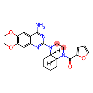 Quinoxaline, 1-(4-amino-6,7-dimethoxy-2-quinazolinyl)-4-(2-furanylcarbonyl)decahydro-, (4aR,8aS)-rel- (9CI)
