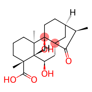 Kauran-18-oic acid, 6,9-dihydroxy-15-oxo-, (4α,6β)-