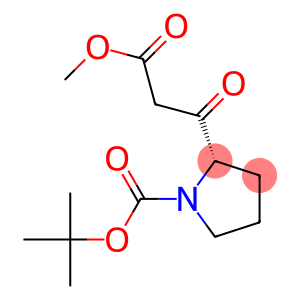 2-Pyrrolidinepropanoic acid, 1-[(1,1-dimethylethoxy)carbonyl]-β-oxo-, methyl ester, (2S)-