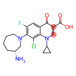 7-[(3R)-3-aminoazepan-1-yl]-8-chloro-1-cyclopropyl-6-fluoro-4-oxoquinoline-3-carboxylic acid