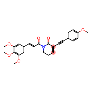 2(1H)-Pyridinone, 5,6-dihydro-3-[2-(4-methoxyphenyl)ethynyl]-1-[(2E)-1-oxo-3-(3,4,5-trimethoxyphenyl)-2-propen-1-yl]-