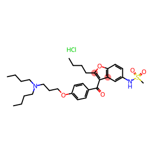 N-[2-butyl-3-[4-(3-dibutyl-aminopropoxy) benzoyl] methanesulfonamide hydrochloride
