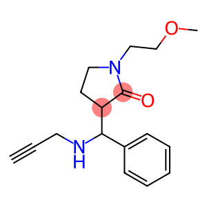 1-(2-methoxyethyl)-3-(phenyl(prop-2-yn-1-ylamino)methyl)pyrrolidin-2-one