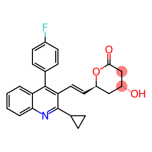 (4R,6S,E)-7-[2-cyclopropyl-4-(4-fluorophenyl)-3-quinolyl-ethenylvinyl]-4-hydroxyl-3,4,5,6-H-2H-pyran-2-etone