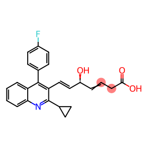 3,6-Heptadienoic acid, 7-[2-cyclopropyl-4-(4-fluorophenyl)-3-quinolinyl]-5-hydroxy-, (5S,6E)-