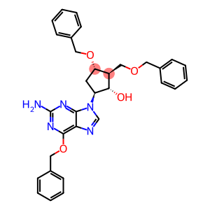 (1S,2S,3S,5S)-5-(2-AMino-6-(benzyloxy)-9H-purin-9-yl)-3-(benzyloxy)-2-(benzyloxyMethyl)cyclopentanol (interMediate step 3)