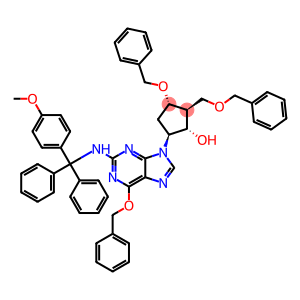 (2R,3S,5S)-3-(Benzyloxy)-5-[2-[[(4-methoxyphenyl)diphenylmethyl]amino]-6-(phenylmethoxy)-9H-purin-9-yl]-2-(benzyloxymethyl)cyclopentanol (E5)