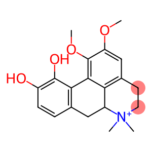 4H-Dibenzo[de,g]quinolinium,5,6,6a,7-tetrahydro-10,11-dihydroxy-1,2-dimethoxy-6,6-dimethyl-, (+)-
