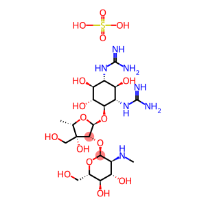 2-[(1S,2R,3R,4S,5R,6R)-2-[(2R,3R,4R,5S)-3-[(2S,3S,4S,5R,6S)-4,5-dihydroxy-3-(methylamino)-6-methylol-tetrahydropyran-2-yl]oxy-4-hydroxy-5-methyl-4-methylol-tetrahydrofuran-2-yl]oxy-5-guanidino-3,4,6-trihydroxy-cyclohexyl]guanidine