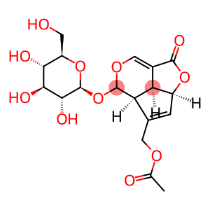 1H-2,6-Dioxacyclopent(cd)inden-1-one, 4-((acetyloxy)methyl)-5-(beta-D-glucopyranosyloxy)-2A,4A,5,7B-tetrahydro-, (2as-(2aalpha,5alpha,7balpha))-