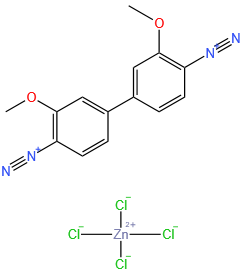 Di-o-anisidine diazotatezinc double salt