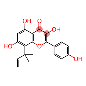 4H-1-Benzopyran-4-one, 8-(1,1-dimethyl-2-propen-1-yl)-3,5,7-trihydroxy-2-(4-hydroxyphenyl)-