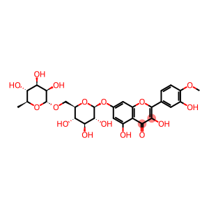 7-[[6-O-(6-deoxy-alpha-L-mannopyranosyl)-beta-D-glucopyranosyl]oxy]-3,5-dihydroxy-2-(3-hydroxy-4-methoxyphenyl)-4H-benzopyran-4-one