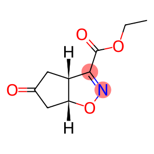 4H-Cyclopent[d]isoxazole-3-carboxylic acid, 3a,5,6,6a-tetrahydro-5-oxo-, ethyl ester, (3aR,6aR)-rel-