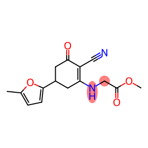 N-[2-氰基-5-(5-甲基-2-呋喃基)-3-氧代环己-1-烯-1-基]甘氨酸甲酯