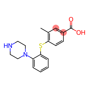 Benzoic acid, 3-methyl-4-[[2-(1-piperazinyl)phenyl]thio]-