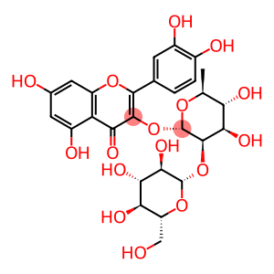 4H-1-Benzopyran-4-one, 3-[(6-deoxy-2-O-β-D-glucopyranosyl-α-L-mannopyranosyl)oxy]-2-(3,4-dihydroxyphenyl)-5,7-dihydroxy-