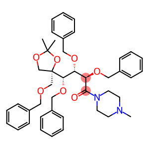 D-Glucose, 5,6-O-(1-methylethylidene)-1-C-(4-methyl-1-piperazinyl)-5-C-[(phenylmethoxy)methyl]-2,3,4-tris-O-(phenylmethyl)-