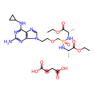 ethyl (2S)-2-[[2-[2-amino-6-(cyclopropylamino)purin-9-yl]ethoxymethyl-[[(2S)-1-ethoxy-1-oxopropan-2-yl]amino]phosphoryl]amino]propanoate