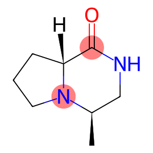 Pyrrolo[1,2-a]pyrazin-1(2H)-one, hexahydro-4-methyl-, (4R-cis)- (9CI)