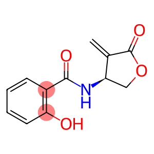 Benzamide, 2-hydroxy-N-[(3S)-tetrahydro-4-methylene-5-oxo-3-furanyl]-