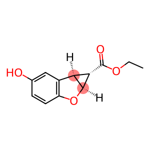1H-Cyclopropa[b]benzofuran-1-carboxylic acid, 1a,6b-dihydro-5-hydroxy-, ethyl ester, (1S,1aS,6bR)-