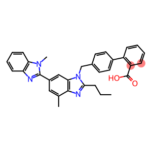Telmisartan,4′[(1,4′-Dimethyl-2′-propyl[2,6′-bi-1H-benzimidazol]-1′-yl)methyl][1,1′-biphenyl]-2-carboxylic acid, BIBR 277