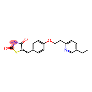 (5E)-5-({4-[2-(5-ethylpyridin-2-yl)ethoxy]phenyl}methylidene)-1,3-thiazolidine-2,4-dione