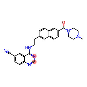 4-((2-(6-(4-甲基哌嗪-1-羰基)萘-2-基)乙基)氨基)喹唑啉-6-甲腈