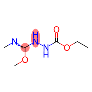 Hydrazinecarboxylic  acid,  [methoxy(methylamino)methylene]-,  ethyl  ester  (9CI)