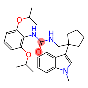 3-(2,6-dipropan-2-yloxyphenyl)-1-[[1-(1-methylindol-3-yl)cyclopentyl]m ethyl]urea
