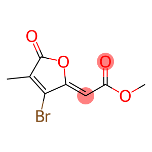 Acetic acid, 2-(3-bromo-4-methyl-5-oxo-2(5H)-furanylidene)-, methyl ester, (2Z)-