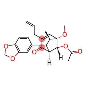 Bicyclo[3.2.1]oct-3-en-2-one,8-(acetyloxy)-7-(1,3-benzodioxol-5-yl)-5-methoxy-6-methyl-3-(2-propen-1-yl)-,(1S,5R,6R,7R,8R)-