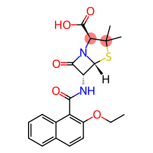Penicillin, (2-ethoxy-1-naphthyl)-