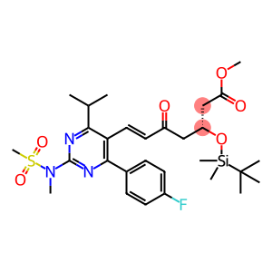 methyl (3R,6E)-3-{[tert-butyl(dimethyl)silyl]oxy}-7-{4-(4-fluorophenyl)-6-(1-methylethyl)-2-[methyl(methylsulfonyl)amino]pyrimidin-5-yl}-5-oxohept-6-enoate