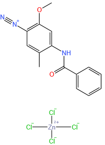 4-BENZOYLAMINO-2-METHOXY-5-METHYLBENZENEDIAZONIUM CHLORIDE ZINC DOUBLE SALT