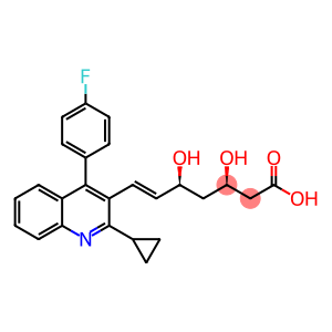 (6E)-7-[2-cyclopropyl-4-(4-fluorophenyl)quinolin-3-yl]-3,5-dihydroxyhept-6-enoic acid