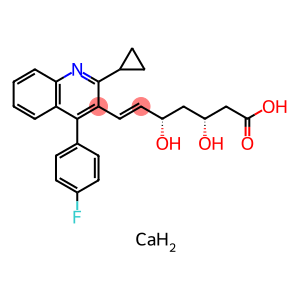 (+)-Monocalciumbis{(3R,5S,6E)-7-[2-cyclopropyl-4-(4-fluorophenyl)-3-quinolyl]-,5-dihydroxy-6-heptenoate}