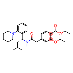 2-Ethoxy-4-[2-[[(1R)-3-methyl-1-[2-(1-piperidinyl)phenyl]butyl]amino]-2-oxoethyl]benzoic acid ethyl ester