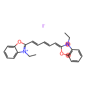 Benzoxazolium, 3-ethyl-2-(5-(3-ethyl-2(3H)-benzoxazolylidene)-1,3-pentadienyl)-, iodide