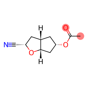 2H-Cyclopenta[b]furan-2-carbonitrile, 5-(acetyloxy)hexahydro-, [2S-(2α,3aβ,5α,6aβ)]- (9CI)