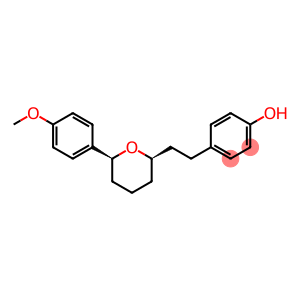 4-[2-[(2R,6S)-6-(4-methoxyphenyl)oxan-2-yl]ethyl]phenol