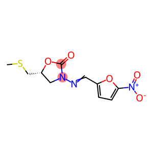 2-Oxazolidinone, 5-[(methylthio)methyl]-3-[[(5-nitro-2-furanyl)methylene]amino]-, (5R)-
