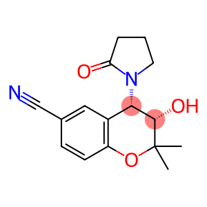 2,2-Dimethyl-3,4-dihydro-6-cyano-4β-(2-oxopyrrolidin-1-yl)-2H-1-benzopyran-3β-ol