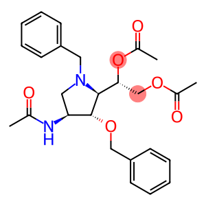 Acetamide, N-5-1,2-bis(acetyloxy)ethyl-4-(phenylmethoxy)-1-(phenylmethyl)-3-pyrrolidinyl-, 3S-3.alpha.,4.beta.,5.alpha.(R*)-
