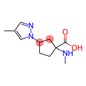 3-(4-Methyl-1h-pyrazol-1-yl)-1-(methylamino)cyclopentane-1-carboxylic acid
