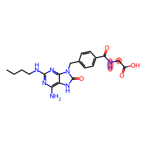 甘氨酸,N-[4-[[6-氨基-2-(丁基氨基)-7,8-二氢-8-氧代-9H-嘌呤-9-基]甲基]苯甲酰基
