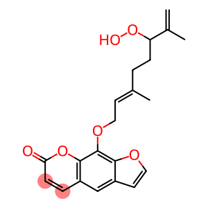 7H-Furo[3,2-g][1]benzopyran-7-one, 9-[[(2E)-6-hydroperoxy-3,7-dimethyl-2,7-octadien-1-yl]oxy]-
