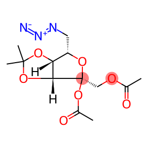 .alpha.-L-Tagatofuranose, 6-azido-6-deoxy-3,4-O-(1-methylethylidene)-, 1,2-diacetate
